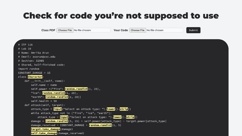 Code Comparison Tool